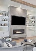 Image result for Large TV Next to Fireplace