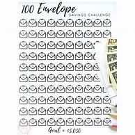 Image result for Printable 100 Day Envelope Challenge