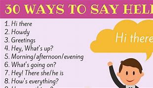 Image result for Awesome Ways to Say Hello