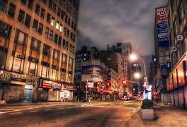 Image result for City Night Street Scene