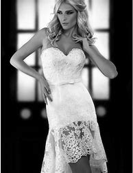 Image result for Champagne Lace Wedding Dress Short