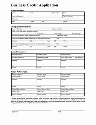 Image result for Business Credit Application Form Template