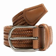 Image result for Braided Brown Leather Belt