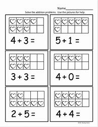 Image result for Kindergarten Add Math Worksheets