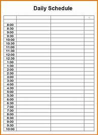 Image result for Free Printable Blank Daily Schedule