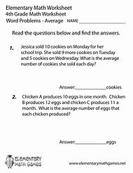Image result for 4th Grade Word Problems Worksheets