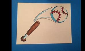 Image result for Drawing of Bat and Ball