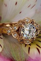Image result for Flower Rose Diamond Engagement Ring