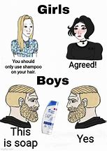Image result for Guys Soap/Shampoo Meme