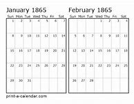 Image result for 1865 Calendar