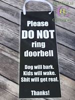 Image result for Funny Door Hanger Signs