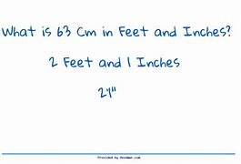 Image result for How Many Feet Is 63 Inches