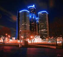Image result for GM Building Detroit at Night F1