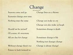 Image result for Life Change Poem
