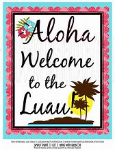 Image result for Printable Aloha Sign