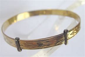 Image result for Vintage Gold Baby Bracelet