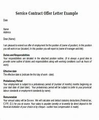 Image result for Contract Offer Letter Template