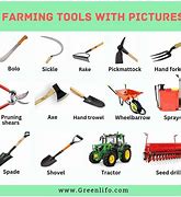 Image result for Farm Tools and Equipment