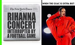Image result for Rihanna Baby Super Bowl Memes