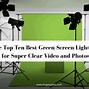 Image result for Bright Green Screen Light