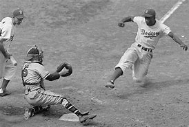 Image result for Jackie Robinson First MLB Game