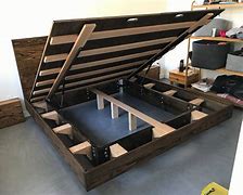 Image result for Floating Bed Frame with Storage