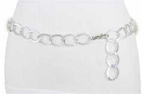 Image result for Silver Chain Belt
