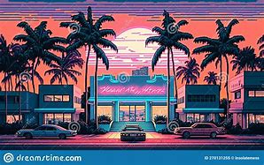 Image result for 8-Bit Miami Landscape