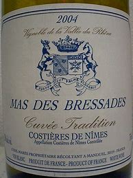 Image result for Mas Bressades Costieres Nimes Blanc Cuvee Tradition