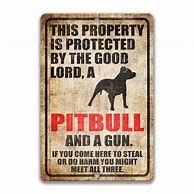Image result for Pitbull Dog Signs