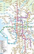 Image result for Subway and Train Map of Osaka City