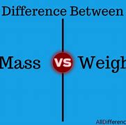 Image result for Diff Between Mass and Weight