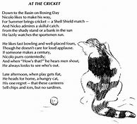Image result for Poems About Cricket