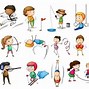 Image result for Cartoon Children Playing Sports