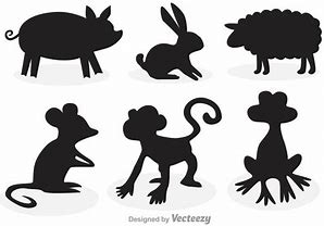 Image result for Cartoon Animal Silhouettes