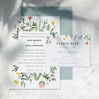 Image result for Wildflower Watercolor Wedding Invitations