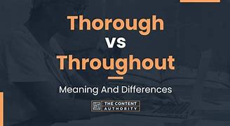 Image result for Through vs Though vs Throughout