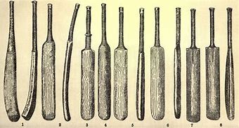 Image result for Old Cricket Bat and Ball of First Match in the World