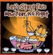 Image result for Garfield New Year