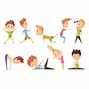Image result for Kids Exercise Cartoon