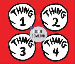 Image result for Thing 1 and 2 3D-models