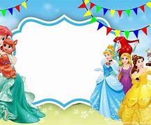 Image result for Disney Princess Birthday Card Printable Free