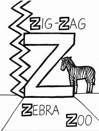 Image result for Preschool Letter Z Coloring Pages