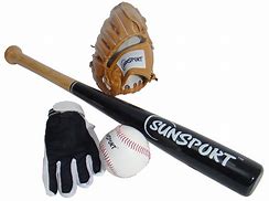 Image result for Baseball Bat Glove and Ball Set