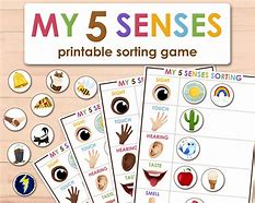 Image result for 5 Senses Sorting Game