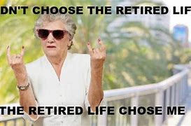 Image result for Retired Life Meme