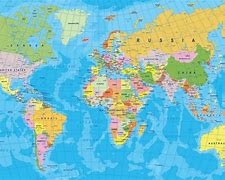 Image result for World Map Countries Capitals
