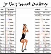 Image result for 30-Day Squat Challenge Printable Chart