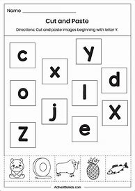 Image result for Letter Y Cut and Paste