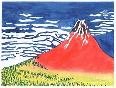 Image result for Red Fuji Painting